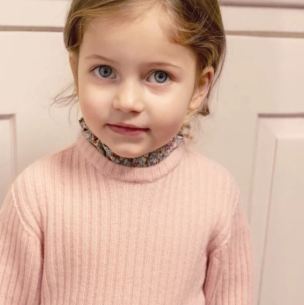 Laranjinha Girls Pink Wool & Cashmere Knit Sweater^ Tops