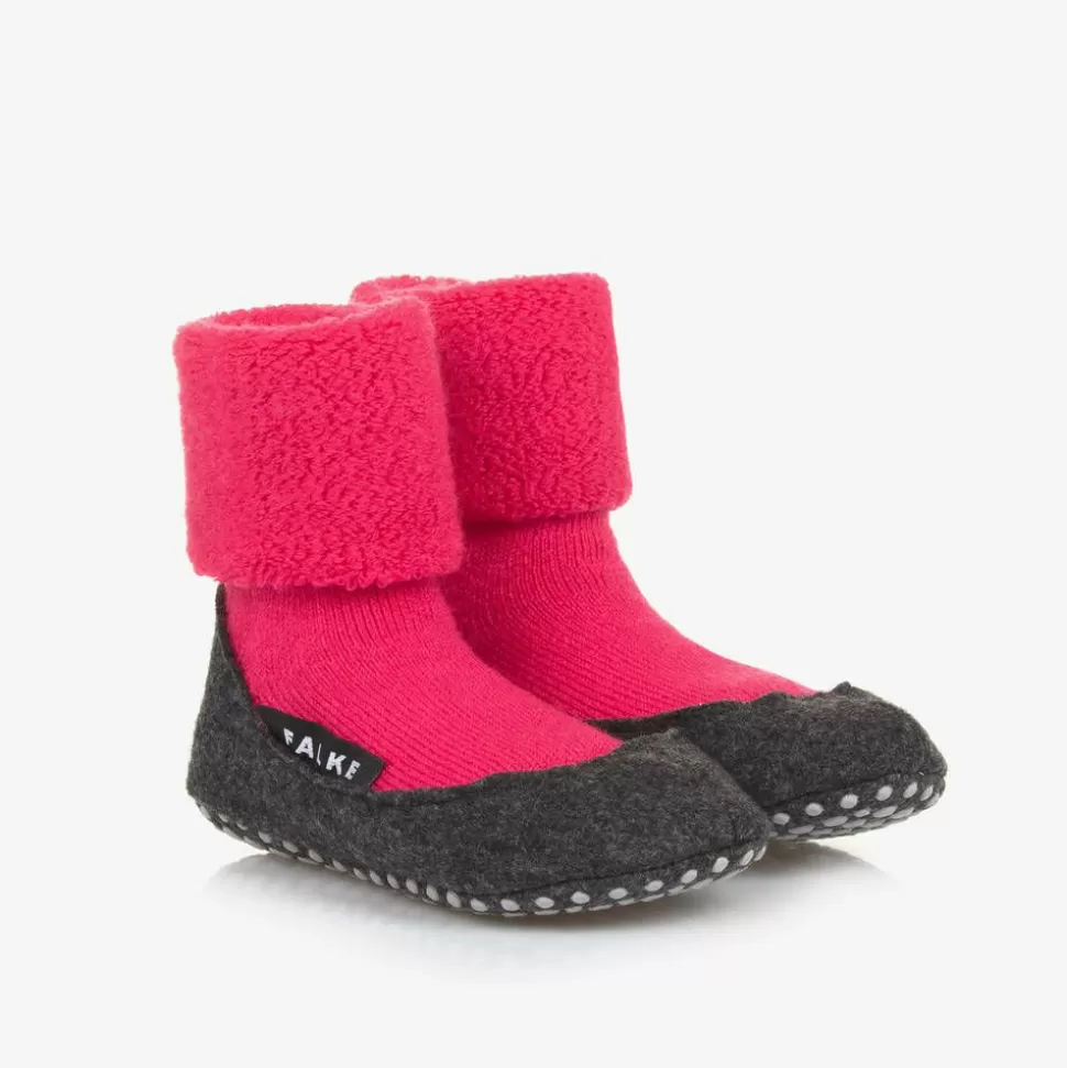 Falke Girls Pink Wool Slipper Socks^ Socks