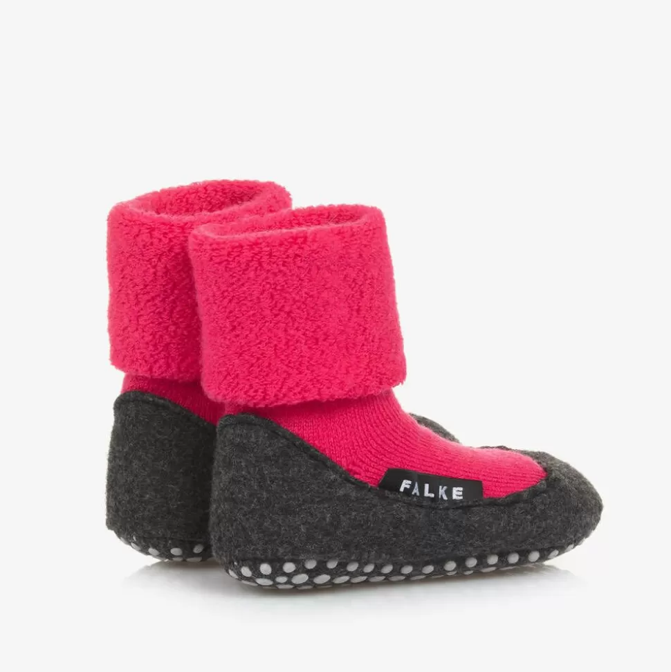 Falke Girls Pink Wool Slipper Socks^ Socks