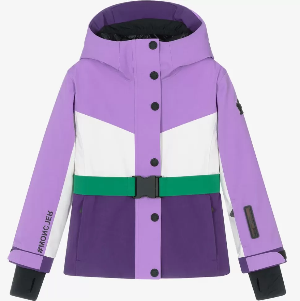 Moncler Enfant Girls Purple & White Corserey Ski Jacket^ Snowwear