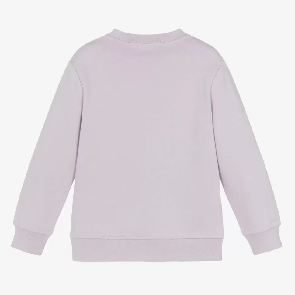 Stella McCartney Kids Girls Purple Cotton Smile Sweatshirt^ Tops