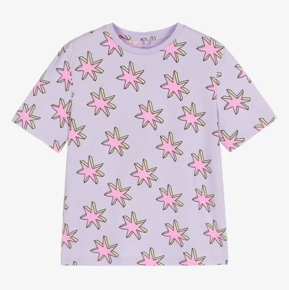 Stella McCartney Kids Girls Purple Cotton Star T-Shirt^ Tops