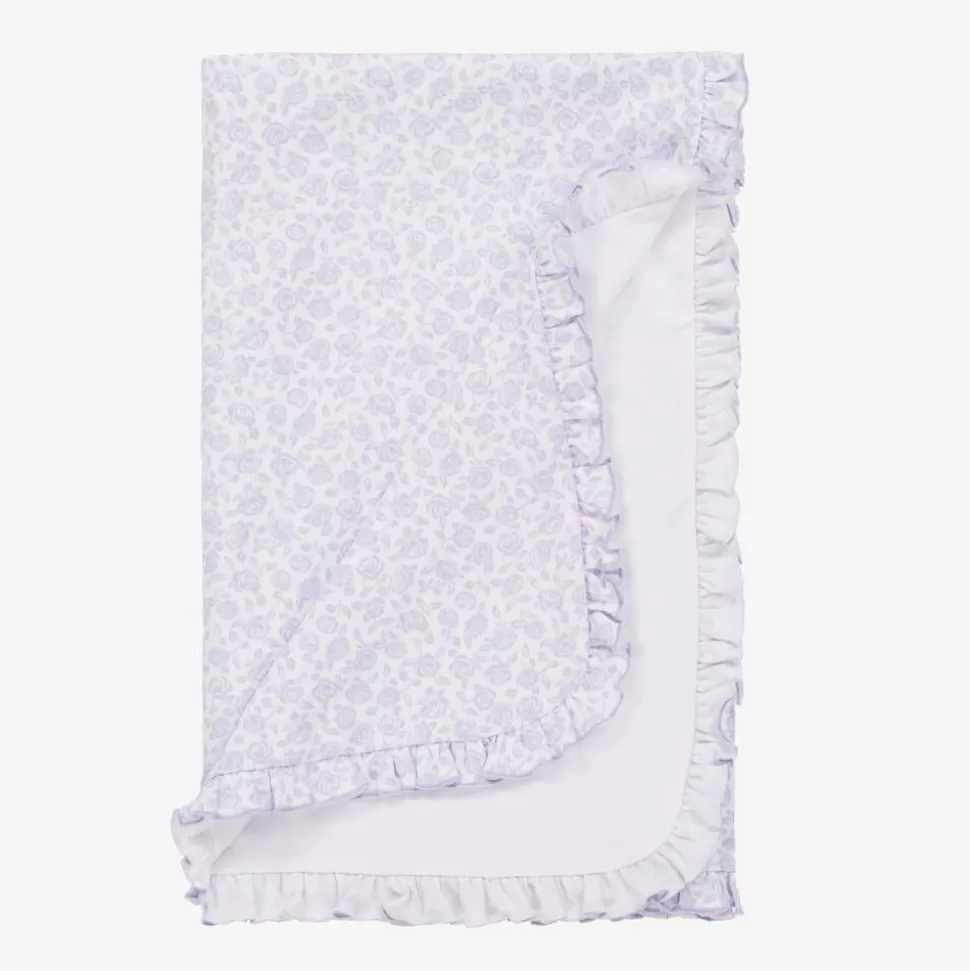 Kissy Kissy Girls Purple Cotton Summer Gardens Blanket (73cm)^ Blankets & Shawls