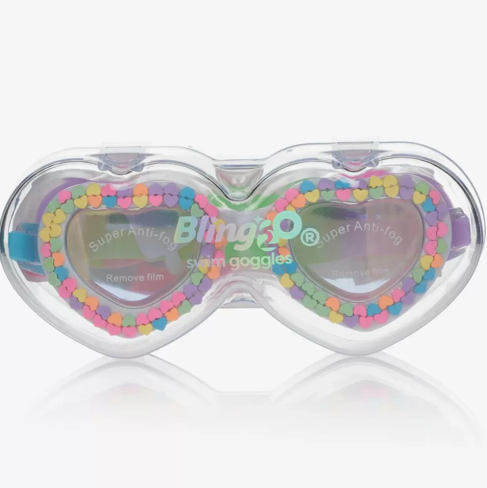 Bling2o Girls Purple Hearts Swimming Goggles^ Swimwear