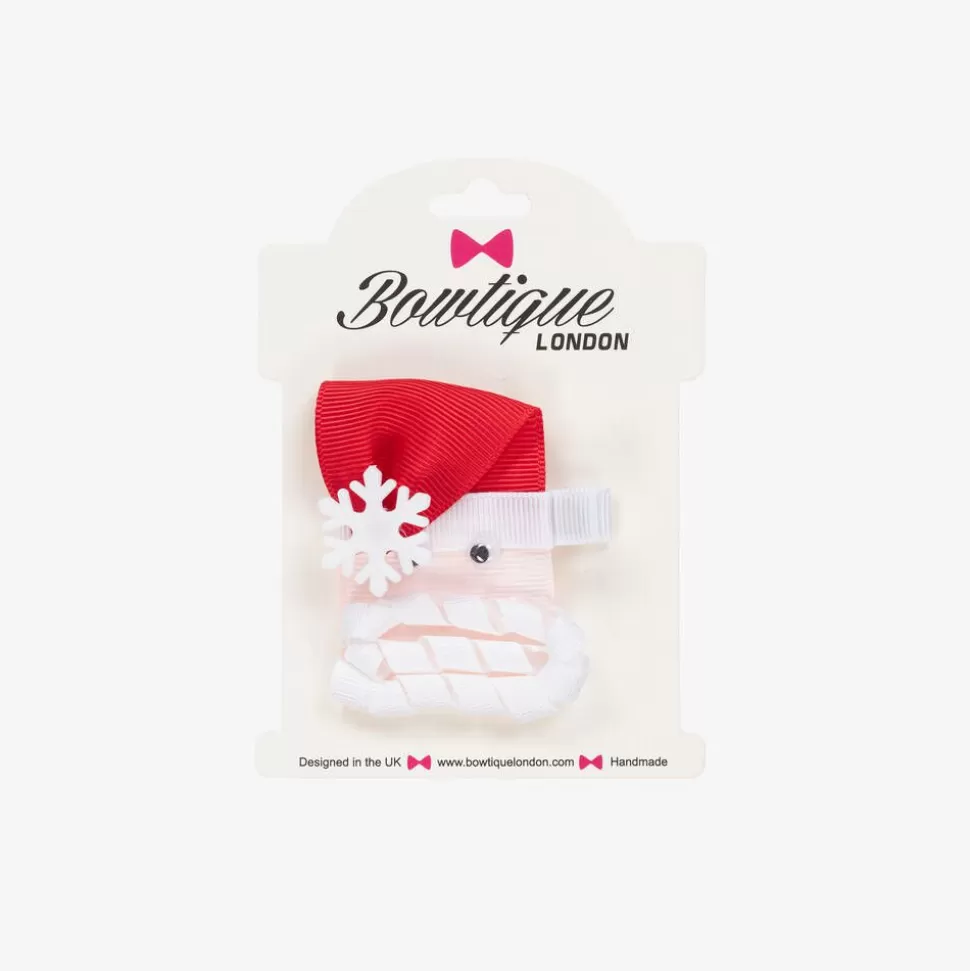 Bowtique London Girls Red & White Santa Hair Clip (6cm)^ Hair Accessories