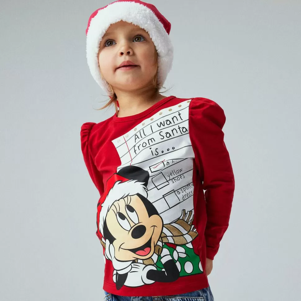 NAME IT Girls Red Cotton Disney Top^ Tops