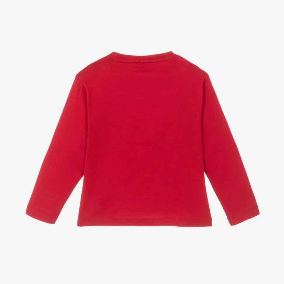 NAME IT Girls Red Cotton Festive Top^ Tops
