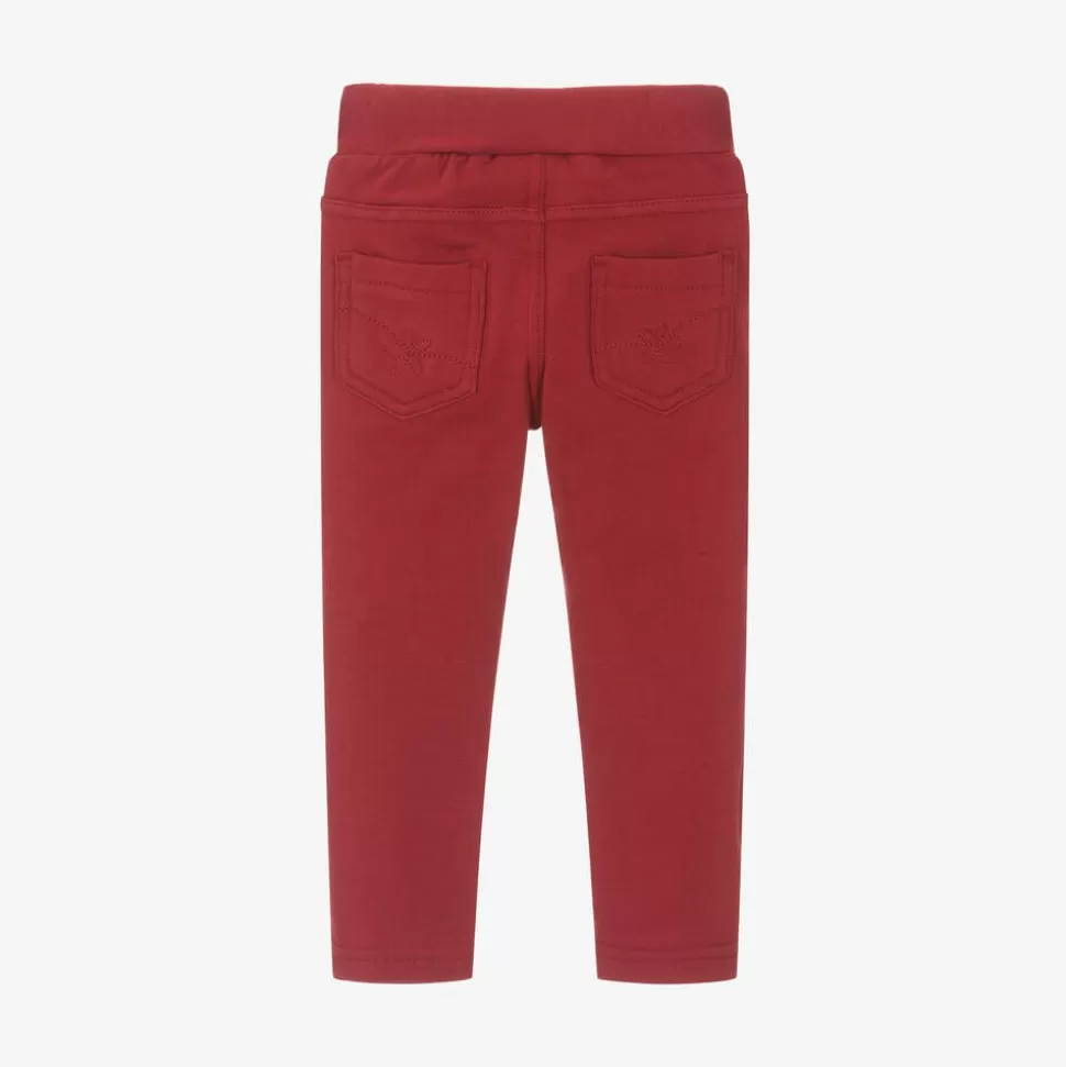 Mayoral Girls Red Cotton Jersey Trousers^ Trousers