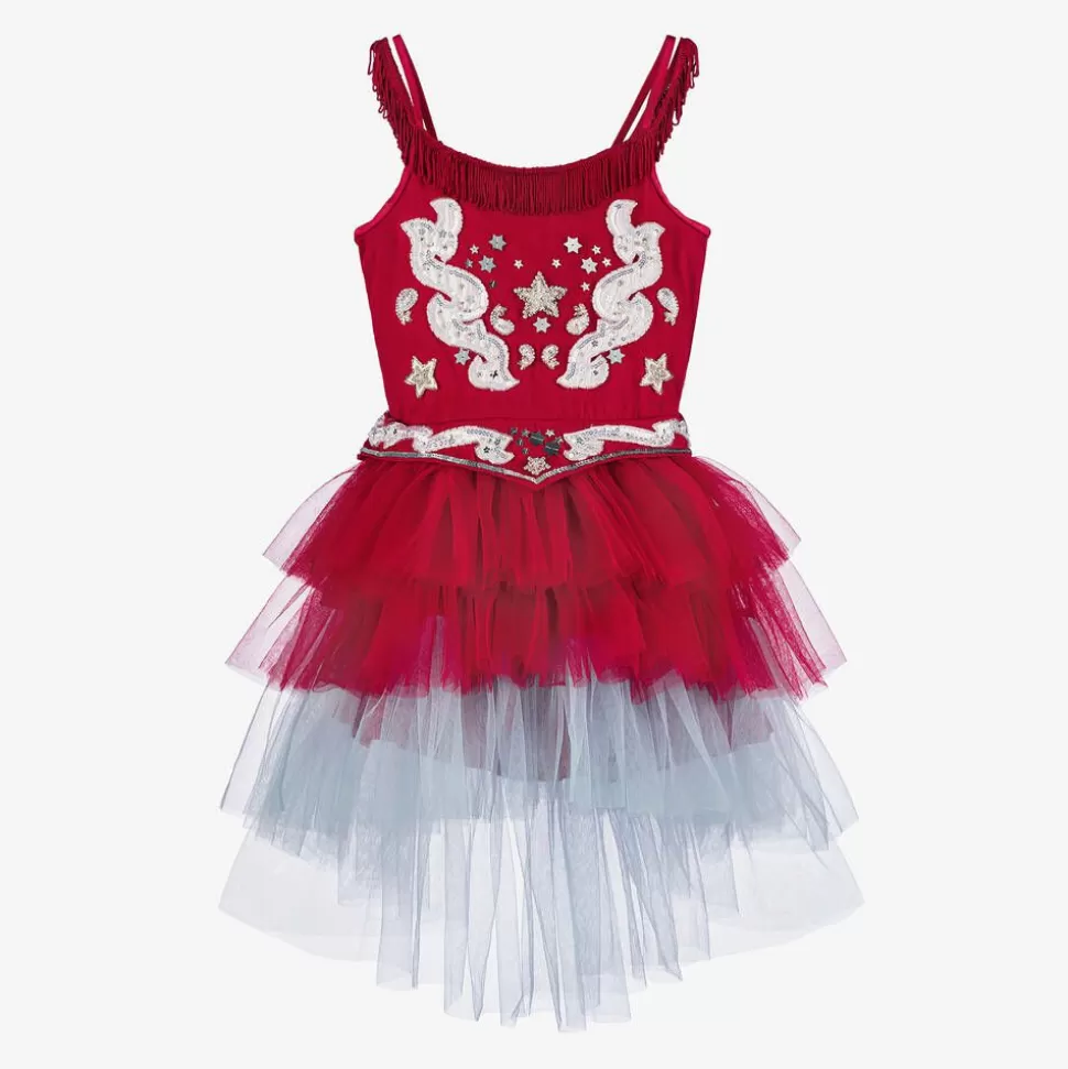 Tutu du Monde Girls Red Cowgirl Costume Dress^ Costumes