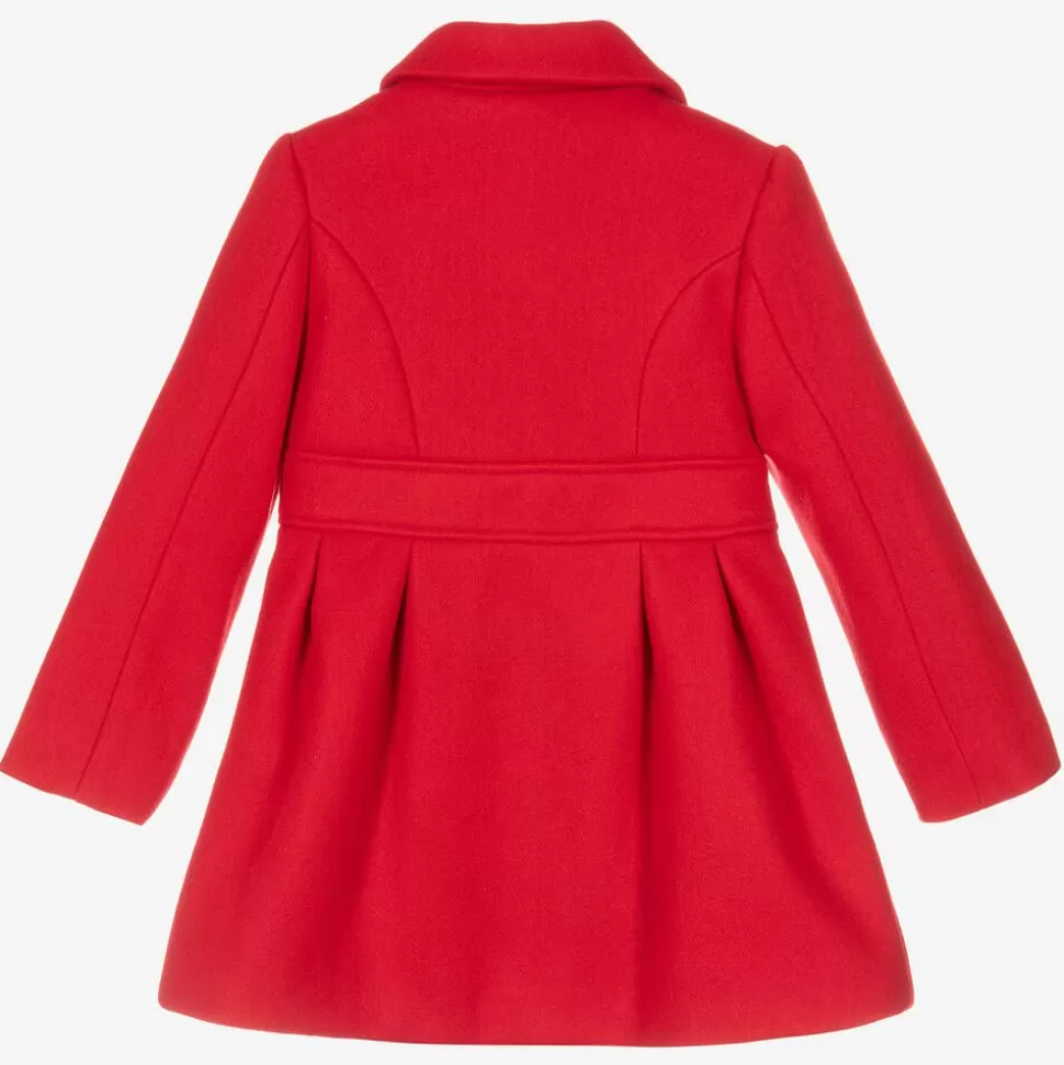 Mayoral Girls Red Felted Coat^ Coats & Jackets