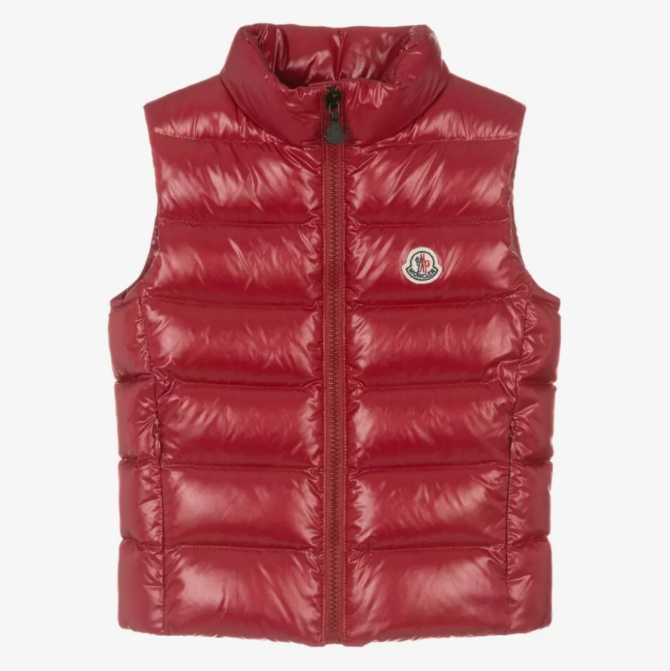 Moncler Enfant Girls Red Ghany Down Padded Gilet^ Coats & Jackets