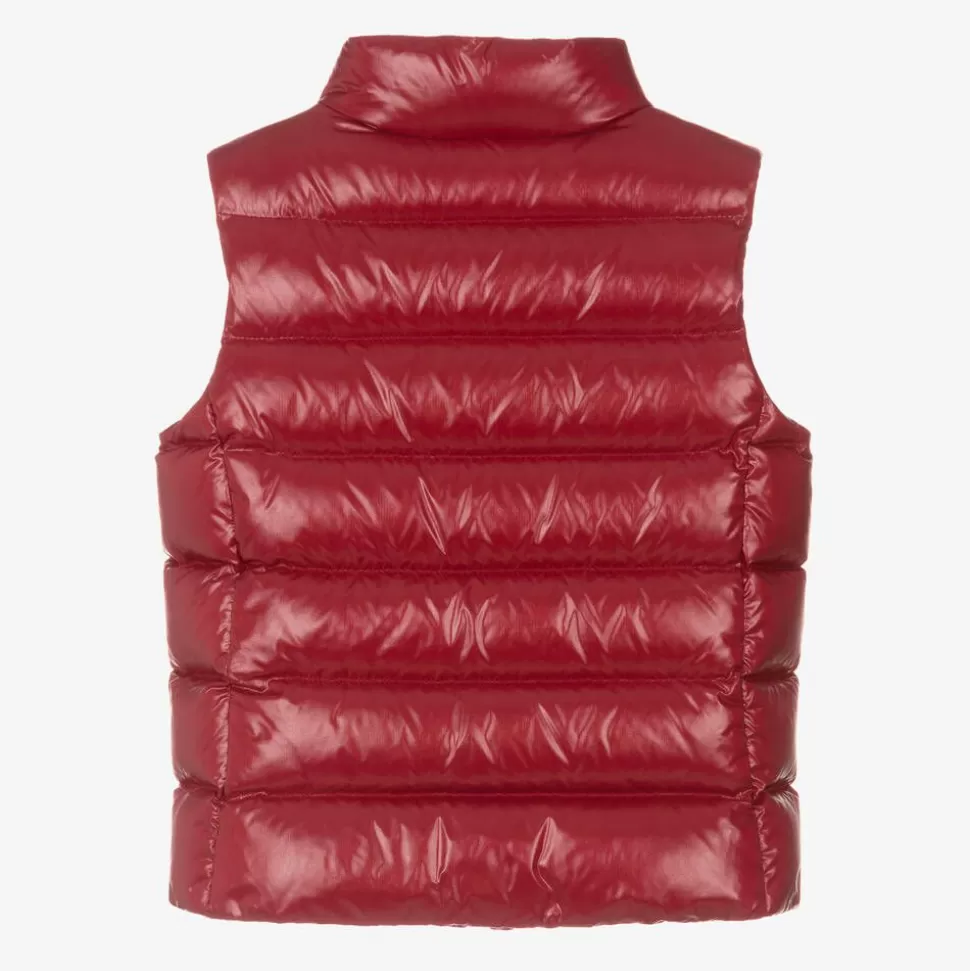 Moncler Enfant Girls Red Ghany Down Padded Gilet^ Coats & Jackets