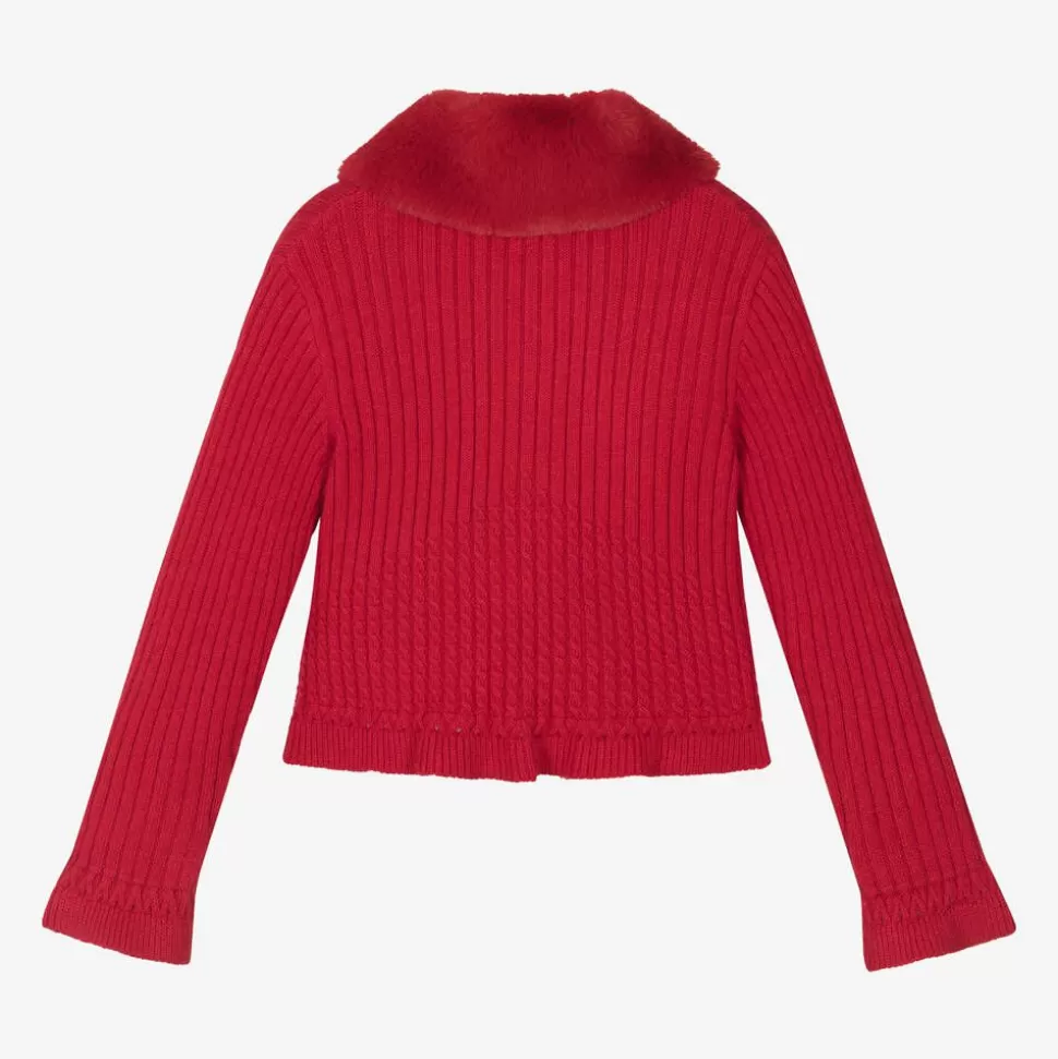 Mayoral Girls Red Knitted Cardigan^ Tops