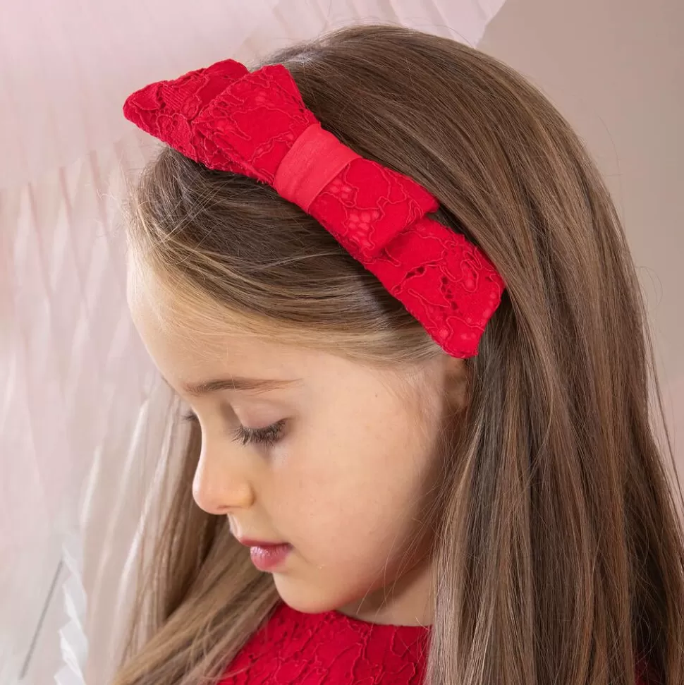Patachou Girls Red Lace Hairband^ Hair Accessories