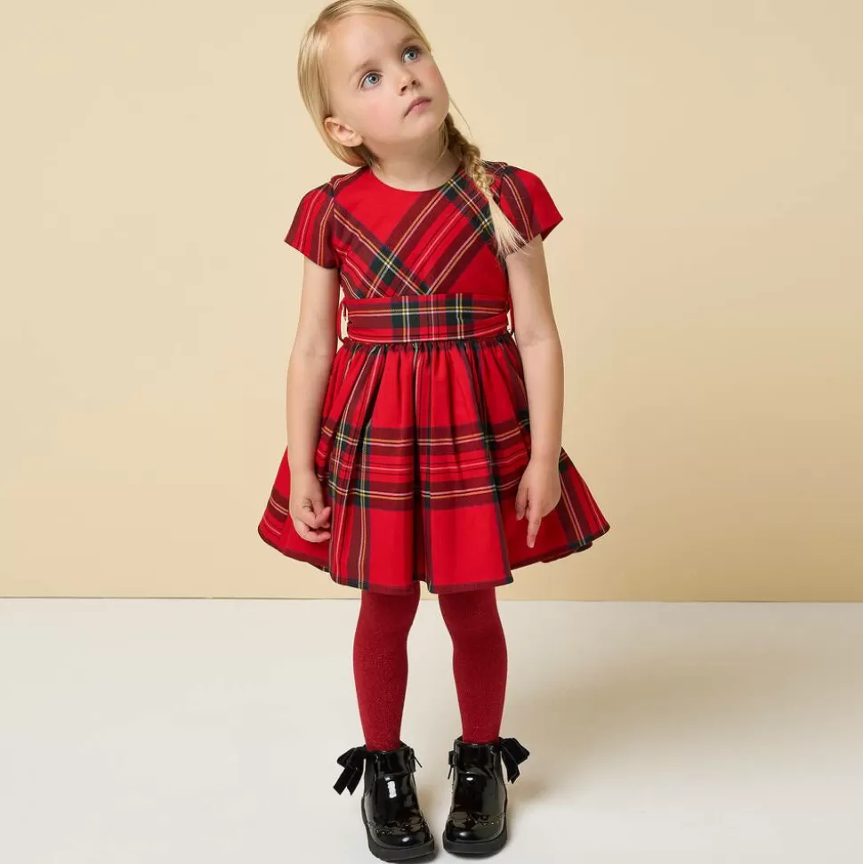 iDO Baby Girls Red Tartan Cotton Dress^ Dresses