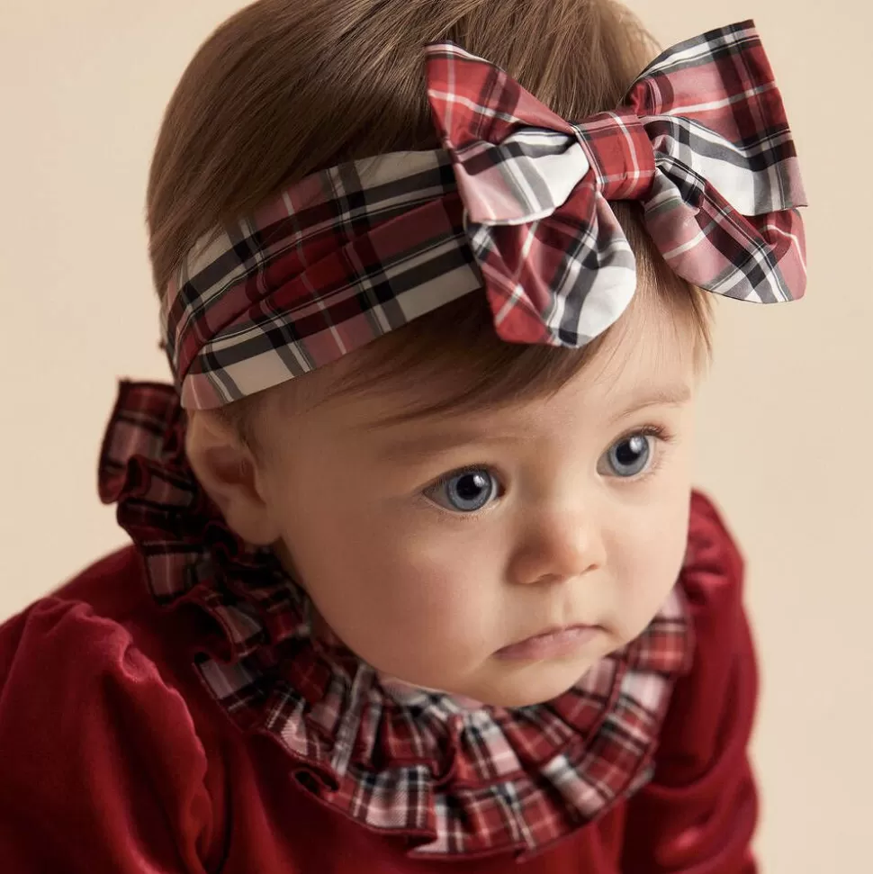 Monnalisa Girls Red Tartan Headband^ Hair Accessories