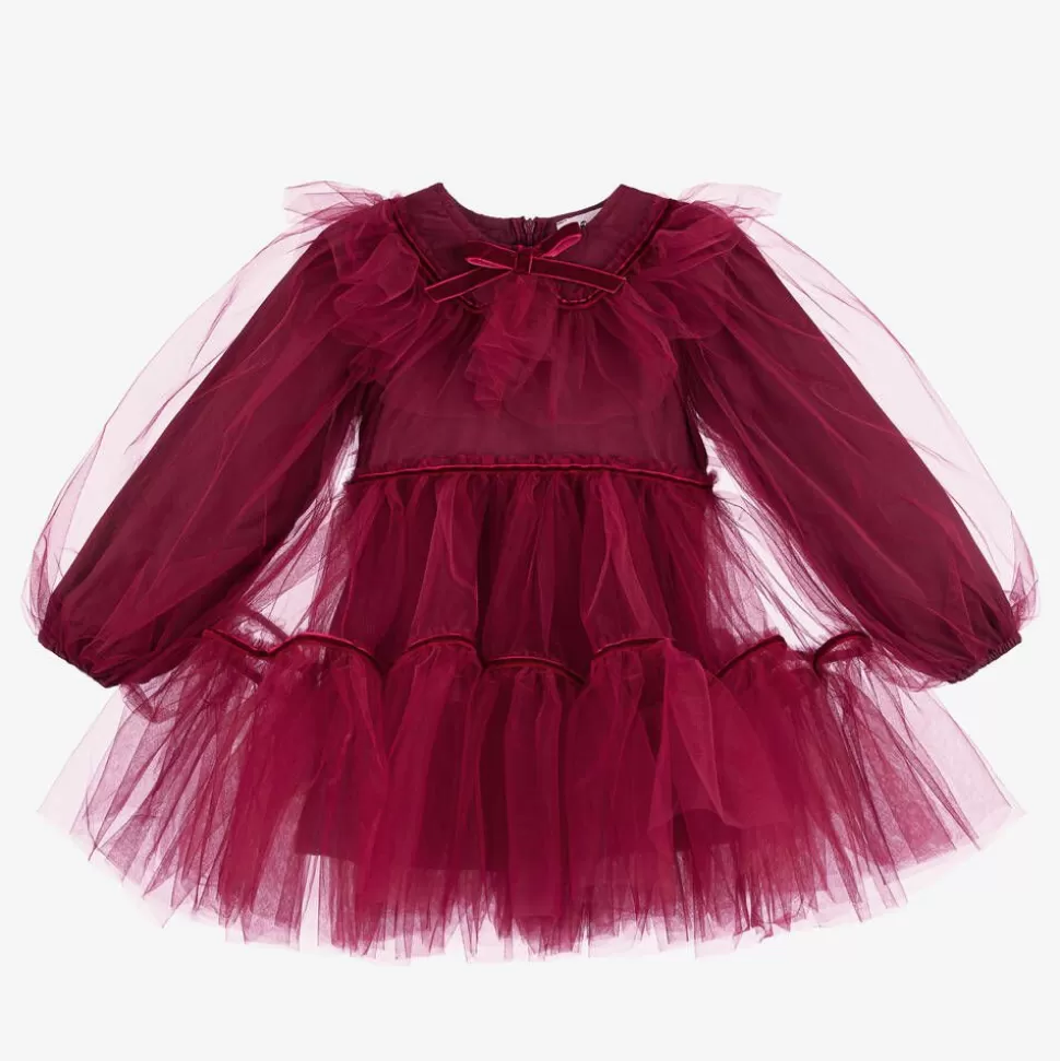 RaspberryPlum Girls Red Tulle & Velvet Dress^ Dresses