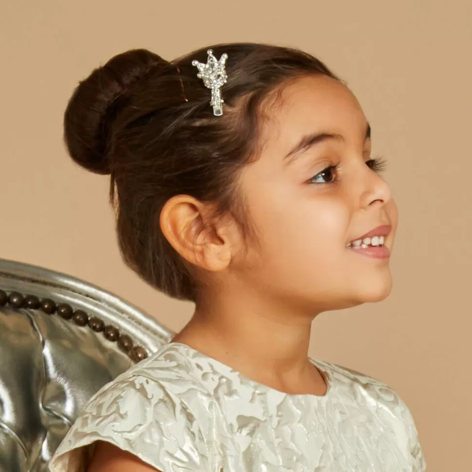 Bowtique London Girls Silver Crown Hair Clip (5cm)^ Hair Accessories