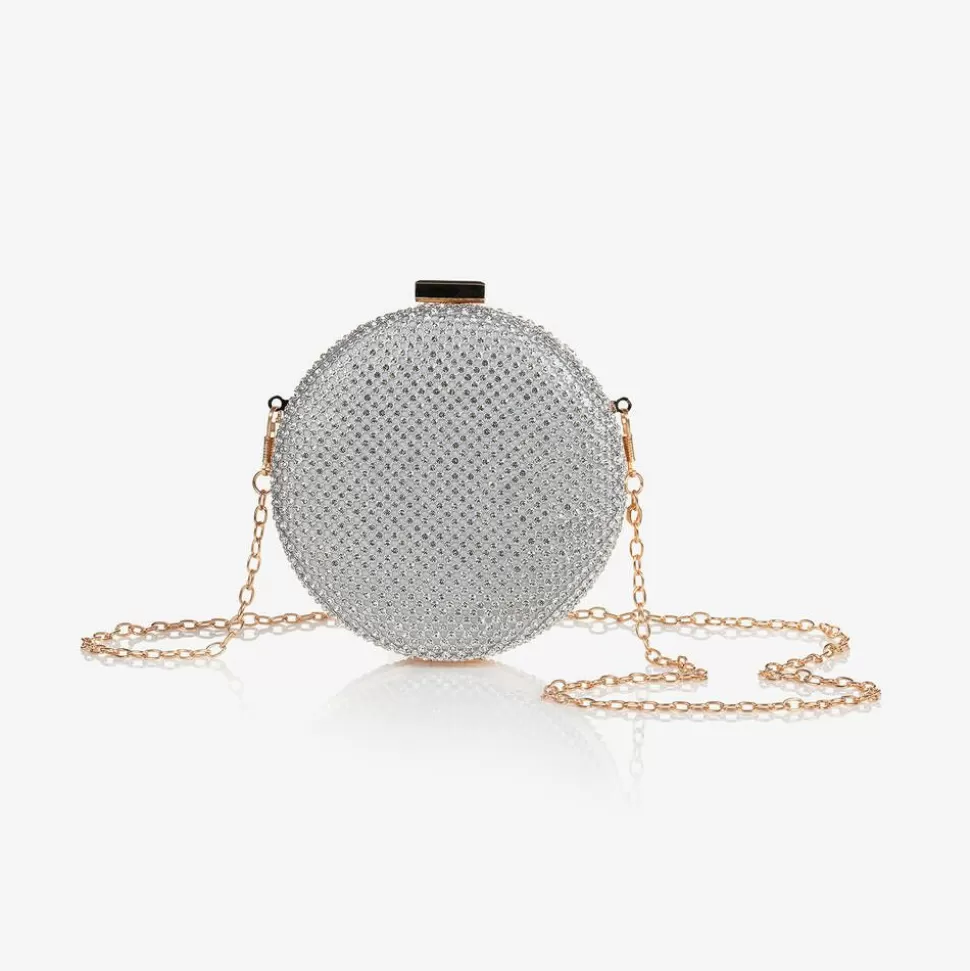 David Charles Girls Silver Diamanté Circle Bag (13cm)^ Gifts | Bags