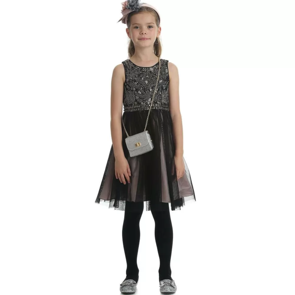 Zaccone Girls Silver Glitter Leather Bag (12cm)^ Bags