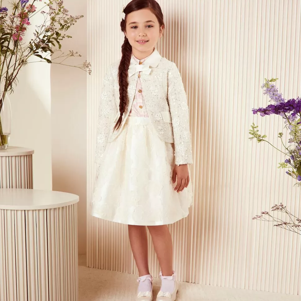 Story Loris Girls White & Pale Pink Ruffle Socks^ Socks