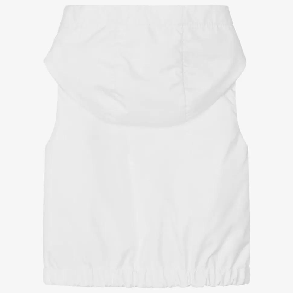 Moncler Enfant Girls White & Pink Essien Hooded Gilet^ Coats & Jackets
