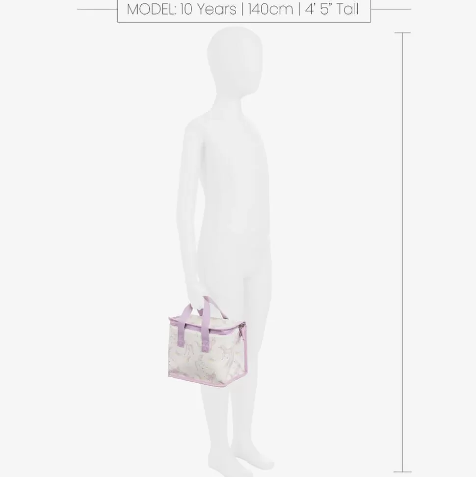 Powell Craft Girls White & Purple Unicorn Lunch Bag (21cm)^ Lunch Accessories