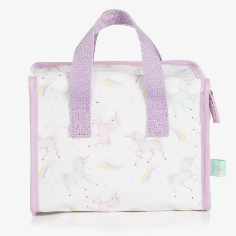 Powell Craft Girls White & Purple Unicorn Lunch Bag (21cm)^ Lunch Accessories