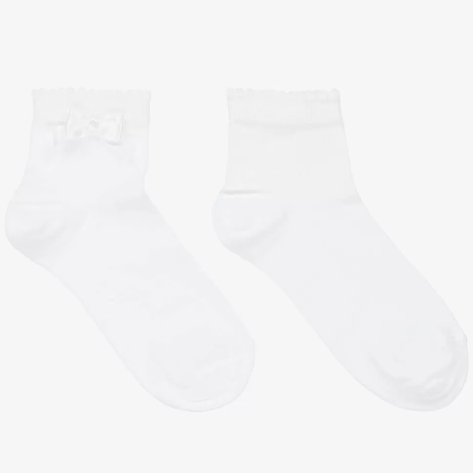 Story Loris Girls White Bow Cotton Socks^ Socks