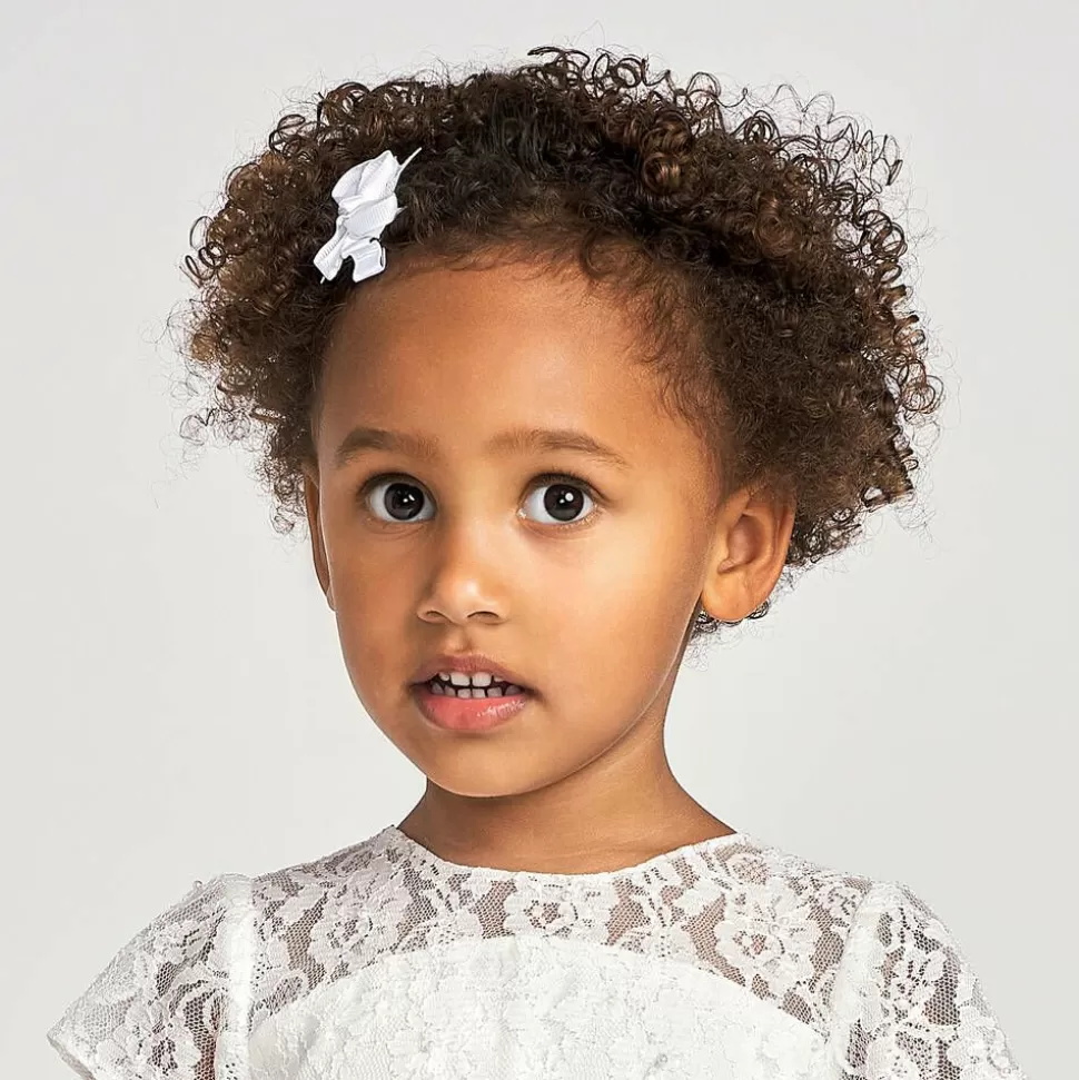 Bowtique London Girls White Bow Hair Clip (4cm)^ Hair Accessories