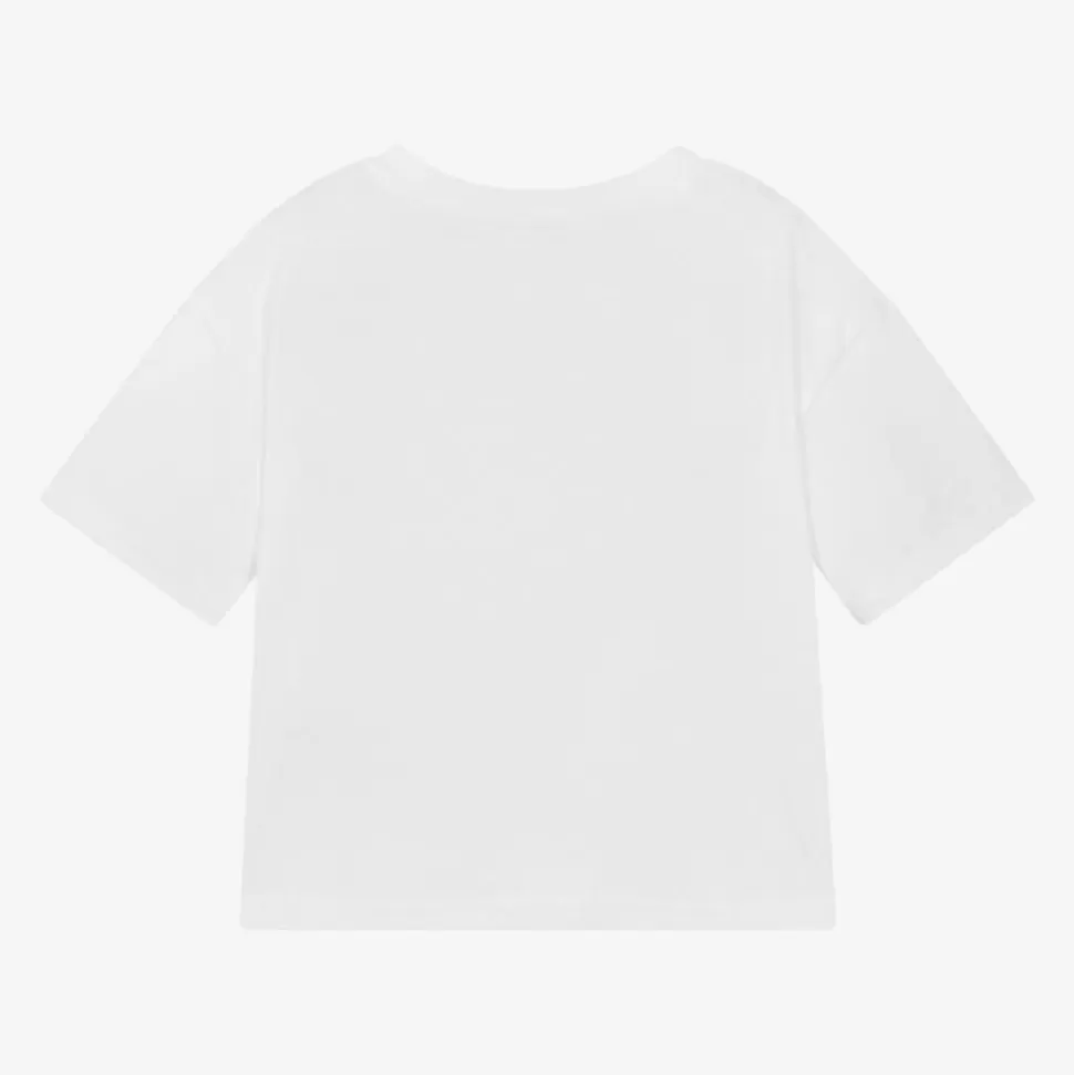 Juicy Couture Girls White Cotton Boxy Fit T-Shirt^ Tops