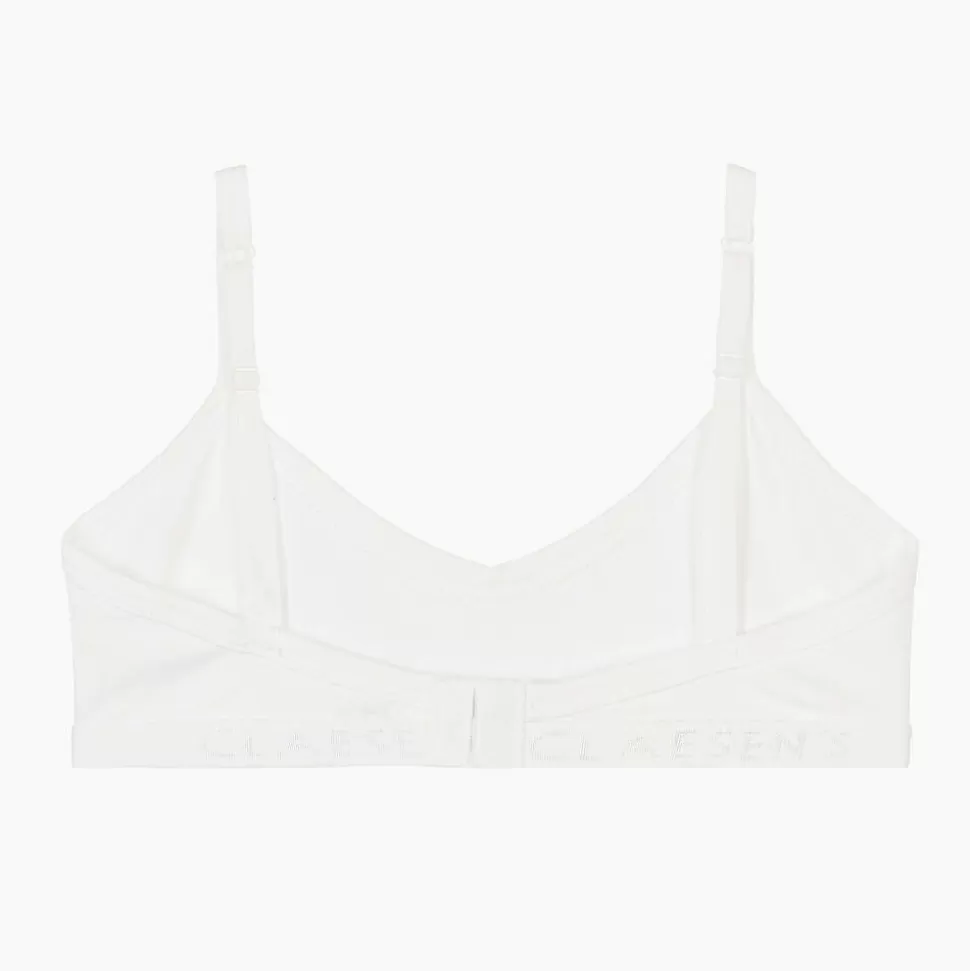 Claesens Girls White Cotton Jersey Bra^ Underwear