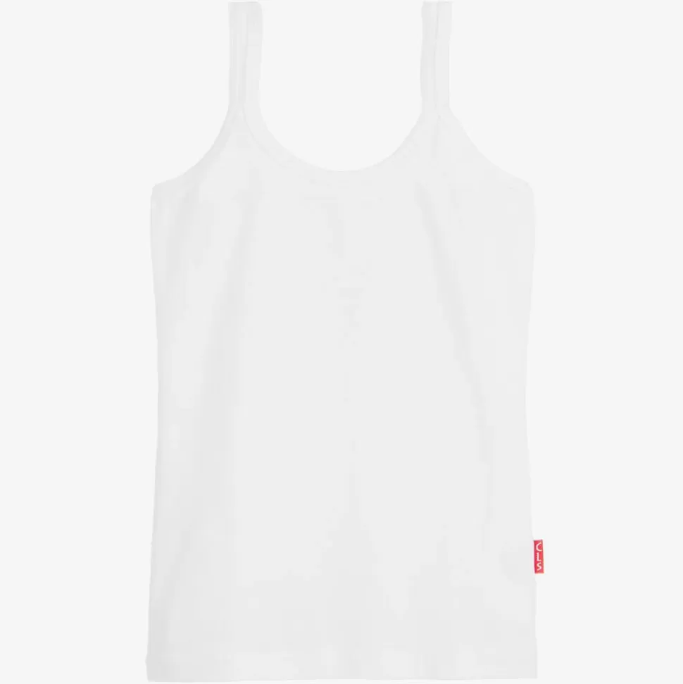 Claesens Girls White Cotton Jersey Vest^ Underwear