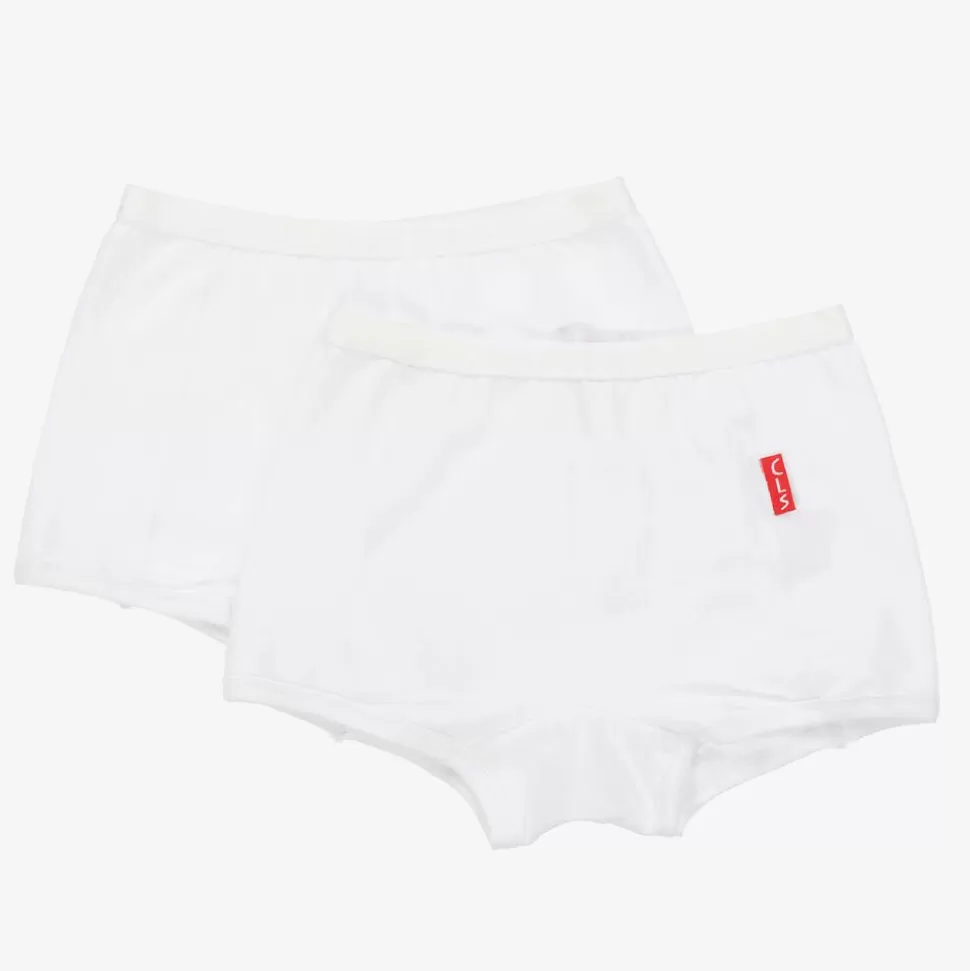 Claesens Girls White Cotton Knickers (2 Pack)^ Underwear