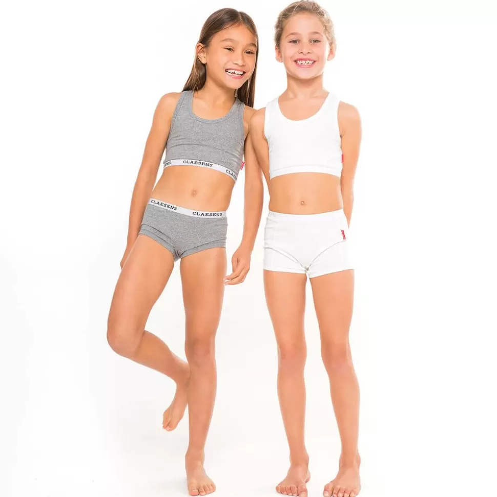 Claesens Girls White Cotton Knickers (2 Pack)^ Underwear