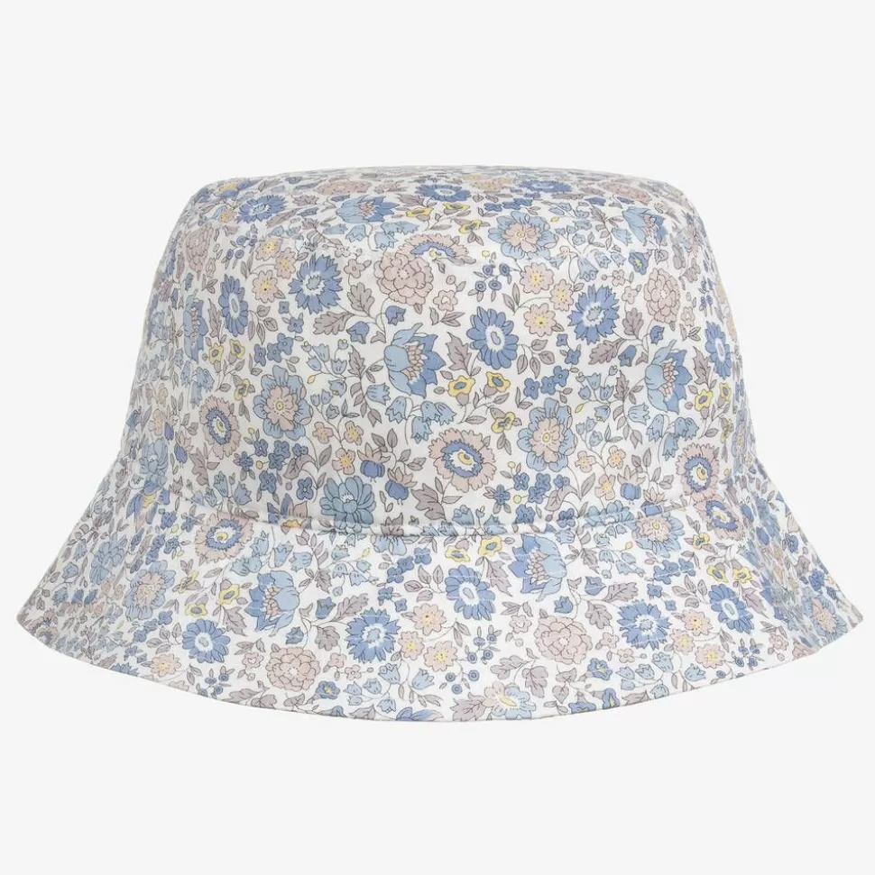 Milledeux Girls White Cotton Liberty Print Sun Hat^ Hats
