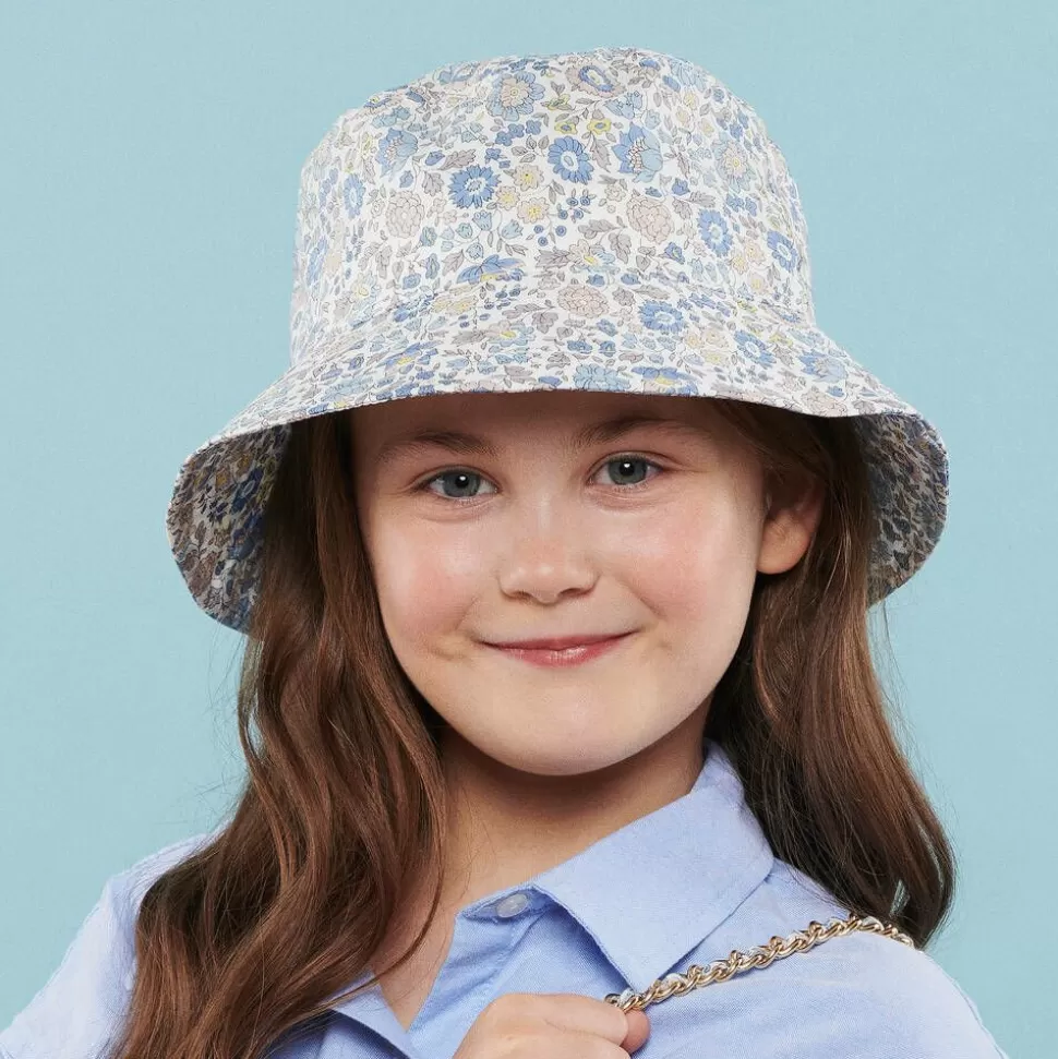 Milledeux Girls White Cotton Liberty Print Sun Hat^ Hats