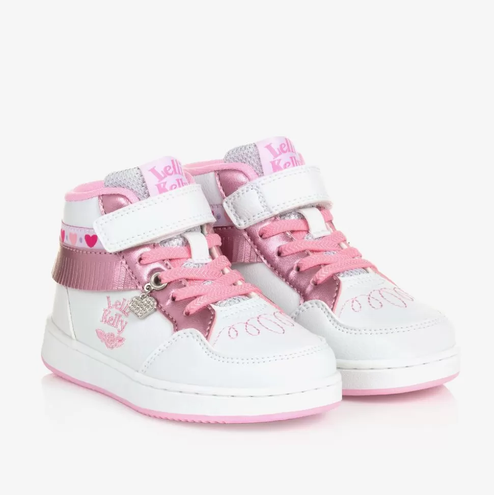 Lelli Kelly Girls White Fringed High-Top Trainers^ Trainers