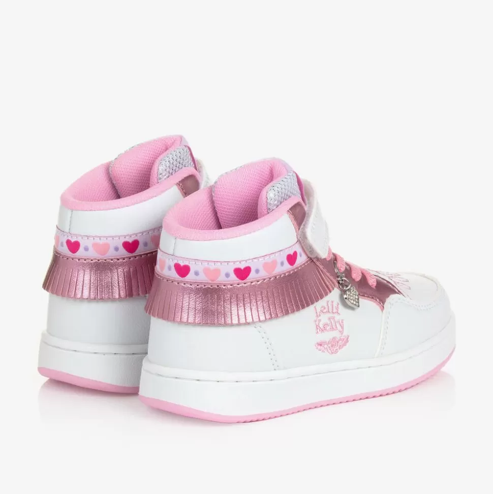 Lelli Kelly Girls White Fringed High-Top Trainers^ Trainers