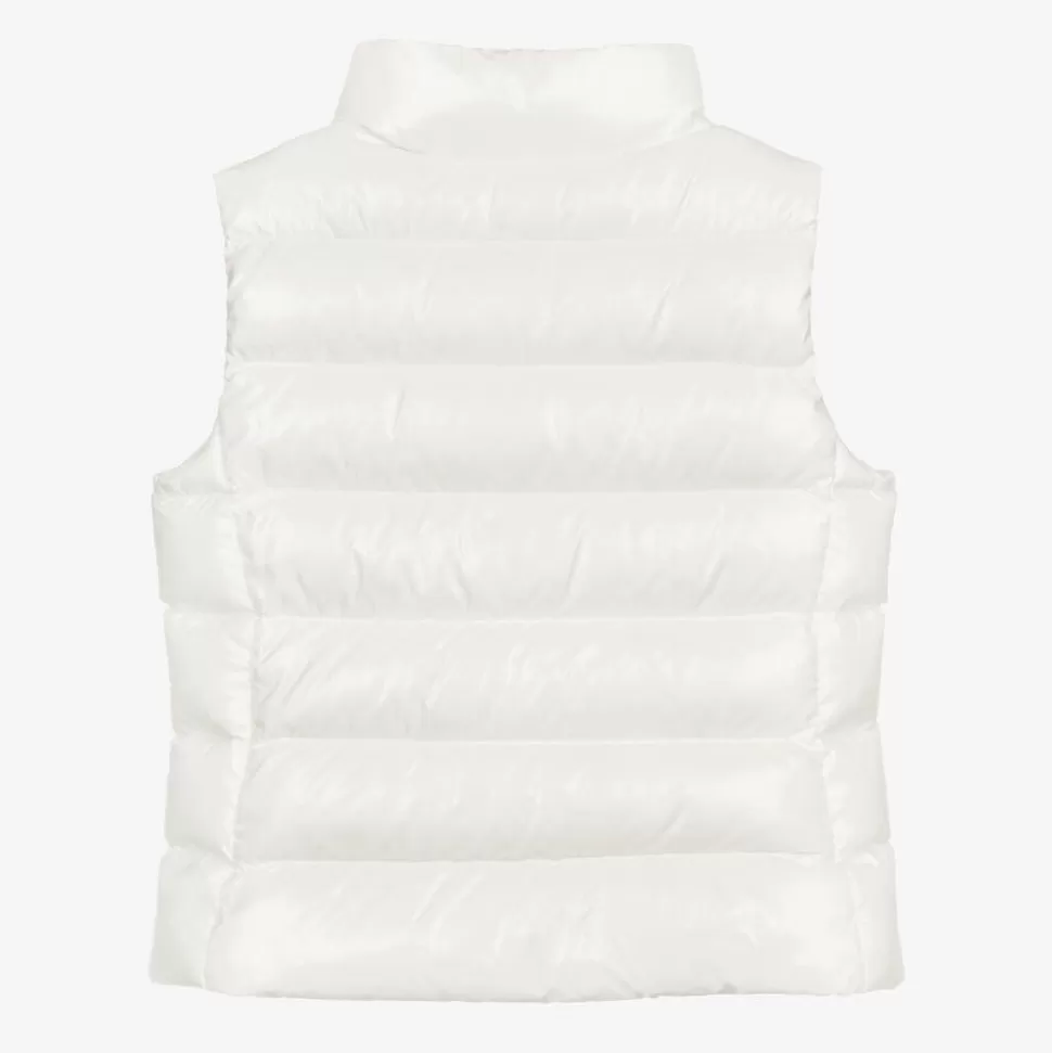 Moncler Enfant Girls White Ghany Down Padded Gilet^ Coats & Jackets