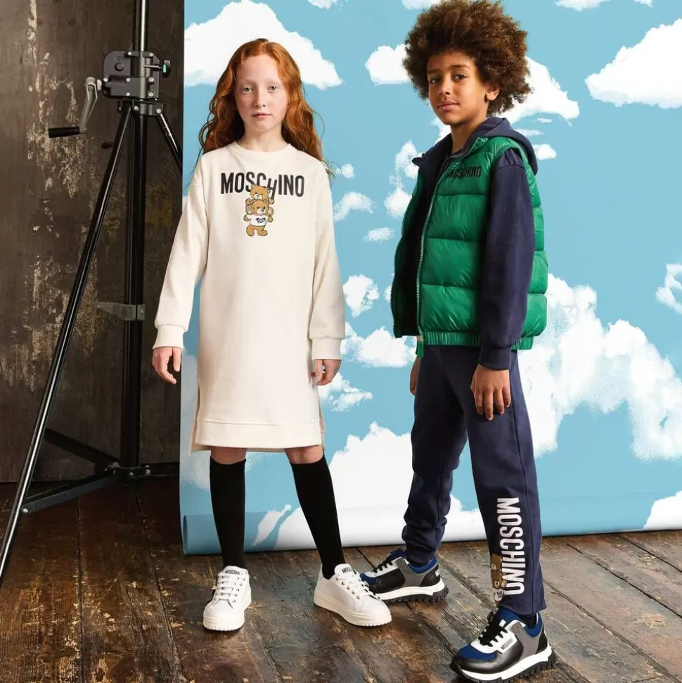 Moschino Girls White Leather Lace-Up Trainers^ Trainers | Trainers