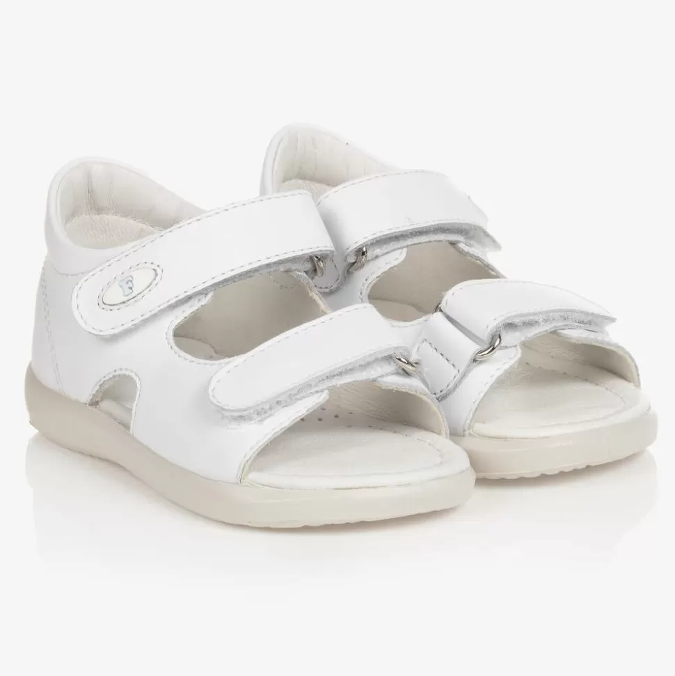 Falcotto by Naturino Girls White Leather Sandals^ Sandals