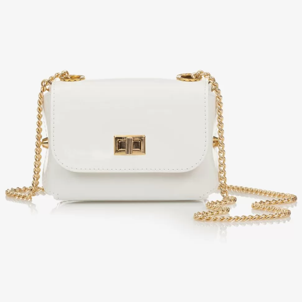 Zaccone Girls White Patent Leather Bag (12cm)^ Bags