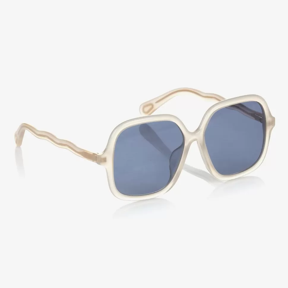 Chloé Girls White Square Sunglasses^ Clothing Accessories