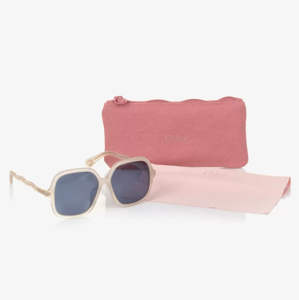 Chloé Girls White Square Sunglasses^ Clothing Accessories