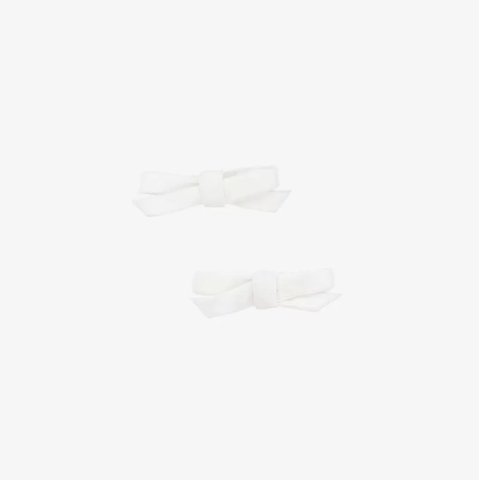 Bowtique London Girls White Velvet Bow Hair Clips (2 Pack)^ Hair Accessories