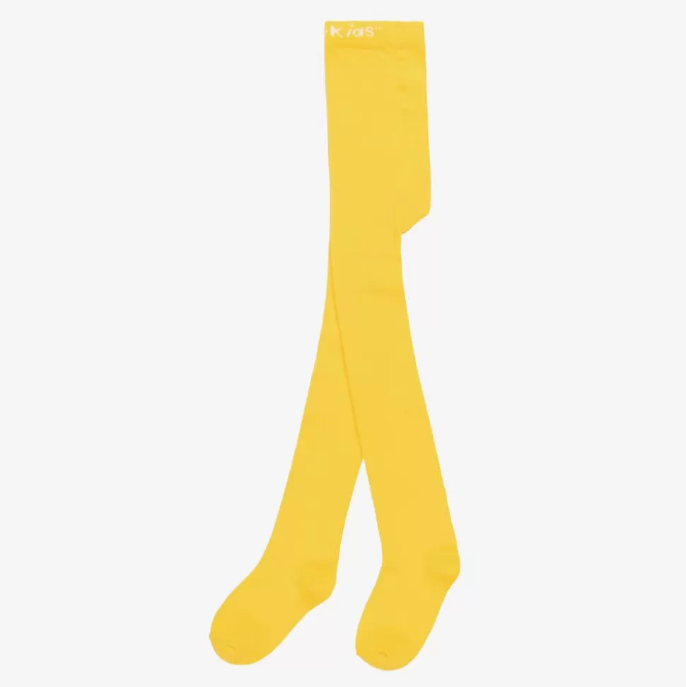 Country Kids Girls Yellow Cotton Knitted Tights^ Tights | Tights