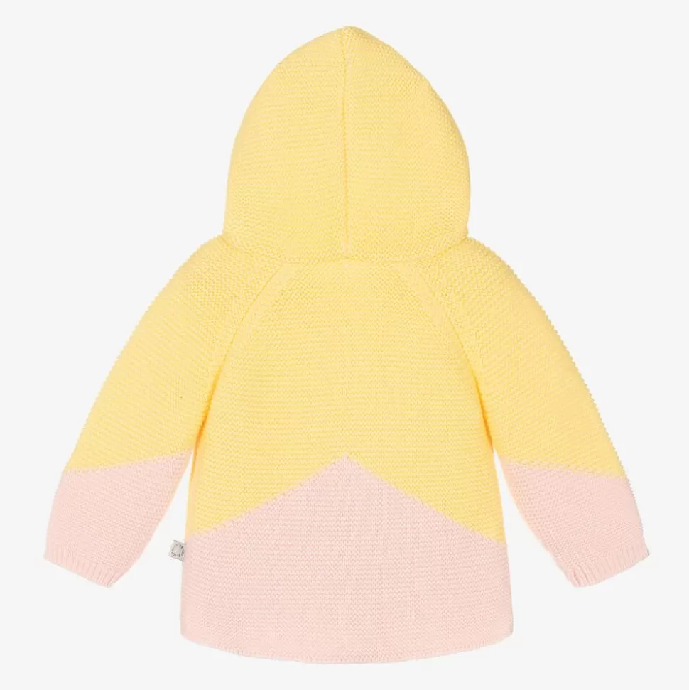 Stella McCartney Kids Girls Yellow Organic Cotton Cardigan^ Tops