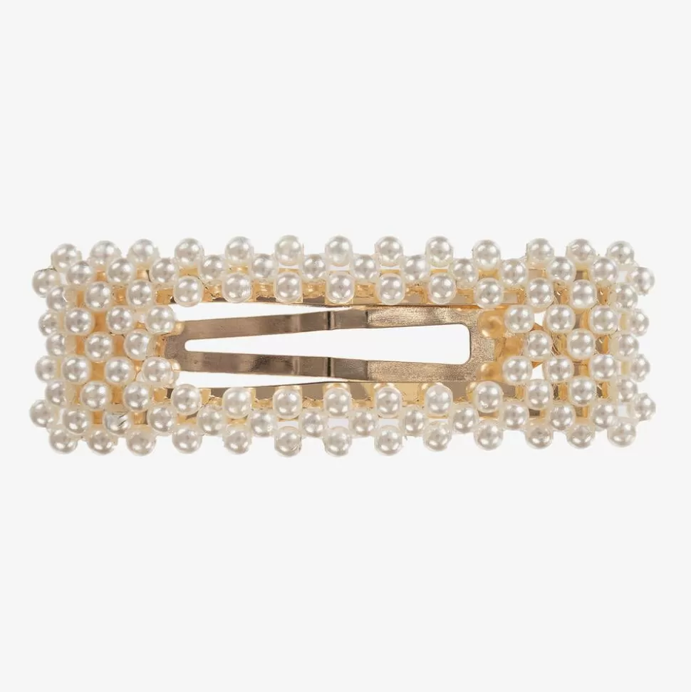 Milledeux Gold & Pearl Hair Clip (8cm)^ Hair Accessories