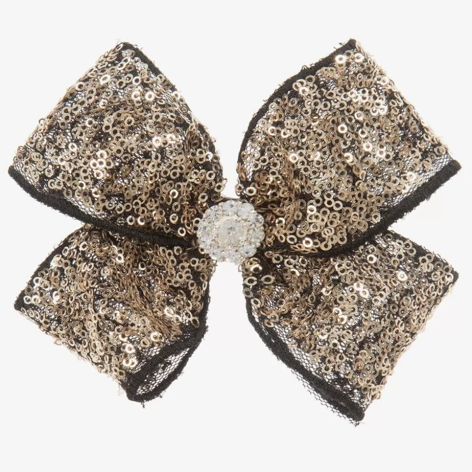 Cute Cute Gold Bow Hairclip (11cm)^ Hair Accessories